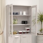 vidaXL Dessus de buffet HAMAR Blanc 85x35x100 cm Bois de pin massif