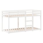vidaXL Lit superposé sans matelas blanc 75x190 cm bois de pin massif