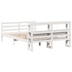 vidaXL Cadre de lit avec tête de lit blanc 140x200 cm bois pin massif
