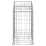 vidaXL Panier de gabions arqué 100x50x80/100 cm Fer galvanisé
