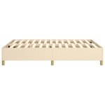 vidaXL Cadre de lit sans matelas crème 140x200 cm tissu