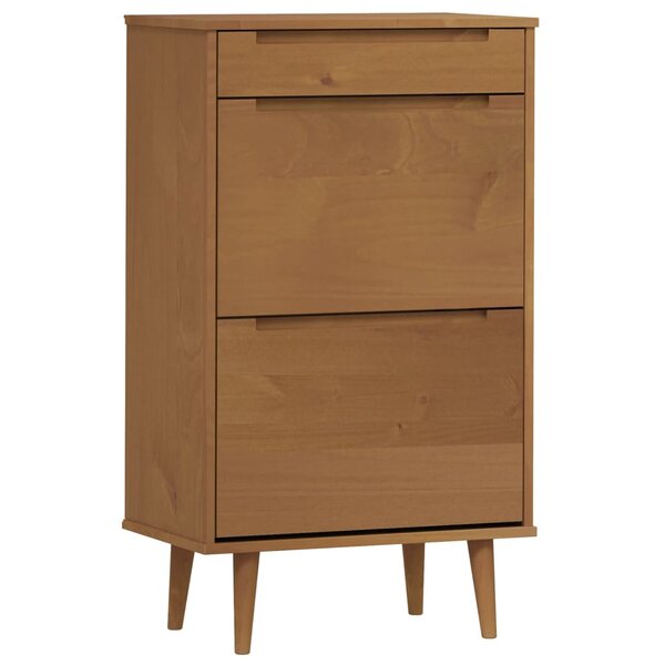 vidaXL Armoire à chaussures MOLDE Marron 59 5x35x103 cm Bois de pin