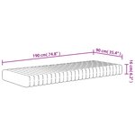vidaXL Matelas en mousse moyennement doux 90x190 cm