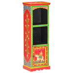 vidaXL Buffet peint à la main 40x30x120 cm Bois de manguier solide