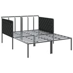 vidaXL Chaise Longue avec Coussins pour 2 Personnes Anthracite 115x153x69 5 cm Acier