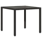 vidaXL Ensemble à manger de jardin coussins 5Pièces Noir Résine tressée
