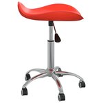 Chaise fauteuil siège de bureau informatique étude similicuir rouge 02_0024062