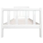 vidaXL Cadre de lit sans matelas blanc bois massif