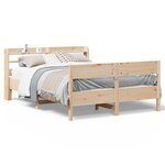 vidaXL Cadre de lit sans matelas 120x200 cm bois de pin massif