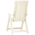 vidaXL Chaises inclinables de jardin lot de 2 Plastique Blanc