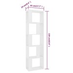 vidaXL Bibliothèque/Séparateur de pièce Blanc Bois d’ingénierie