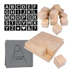 Cubes en bois Alphabet à faire soi-même - 6 cm
