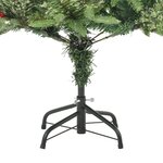 vidaXL Sapin de Noël pré-éclairé et pommes de pin vert 150cm PVC et PE