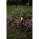 Torche solaire en résine 12 LED ambrée vacillantes Ø 7 3 cm 47 cm - GALIX