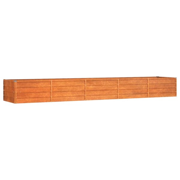 vidaXL Lit surélevé de jardin rouillé 400x80x45 cm acier corten