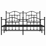 vidaXL Cadre de lit métal sans matelas avec pied de lit noir 183x213cm