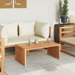 vidaXL Table d'appoint de jardin 90x49.7x36 cm Bois massif Teck