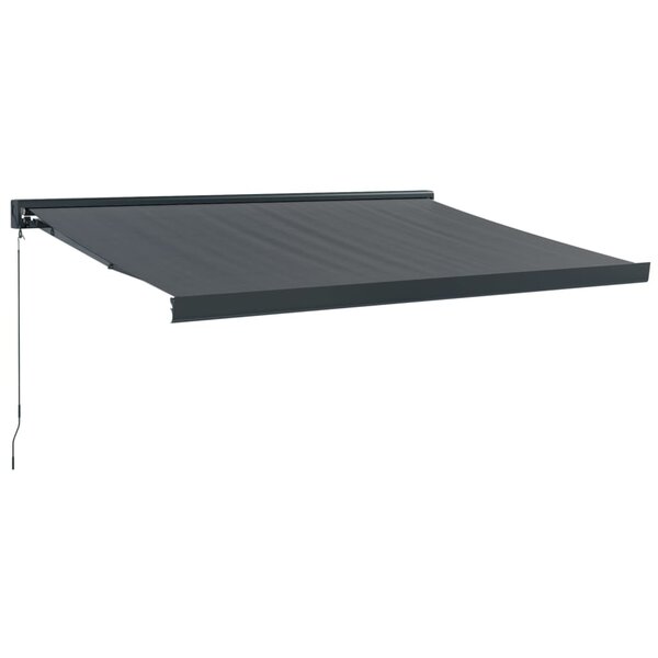 vidaXL Auvent rétractable anthracite 3x2 5 m tissu et aluminium