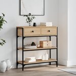 vidaXL Table console chêne sonoma 72 5x25x75 cm bois d'ingénierie