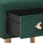 vidaXL Table de chevet Vert 40x35x40 cm Velours