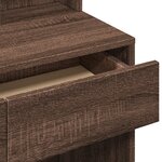 vidaXL Coiffeuse avec miroir chêne marron 80x41x144 5 cm