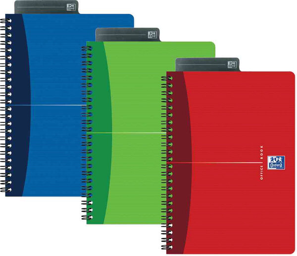 Office Carnet à spirale A5 Quadrillé 5x5 180 pages 90g Coloris Aléatoire OXFORD