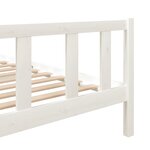 vidaXL Cadre de lit sans matelas blanc bois massif 140x190 cm