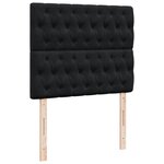 vidaXL Sommier à lattes de lit avec matelas Noir 120x200 cm Velours