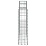 vidaXL Paniers à gabions arqués 4 Pièces 200x30x120/140 cm Fer galvanisé