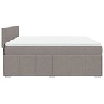 vidaXL Sommier à lattes de lit avec matelas Taupe 180x200 cm Tissu