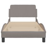 vidaXL Cadre de lit avec tête de lit sans matelas taupe 90x200cm tissu