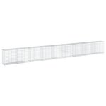 vidaXL Panier gabion avec couvercle 900x50x100 cm fer galvanisé