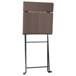 vidaXL Ensemble de bistro pliable 3 Pièces Marron Résine tressée