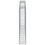 vidaXL Paniers à gabions arqués 9 Pièces 300x30x160/180 cm fer galvanisé