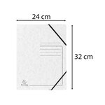 Chemise À Élastique Sans Rabats Carte Lustrée 355gm2 - A4 - Blanc - X 25 - Exacompta