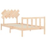 vidaXL Cadre de lit et tête de lit 100x200 cm bois massif