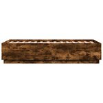 vidaXL Cadre de lit sans matelas chêne fumé 90x190 cm