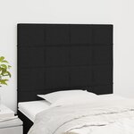 vidaXL Têtes de lit 2 Pièces Noir 80x5x78/88 cm Tissu