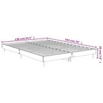 vidaXL Cadre de lit chêne fumé 135x190 cm bois d'ingénierie