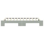 vidaXL Lit de jour avec gigogne sans matelas gris clair 100x200 cm