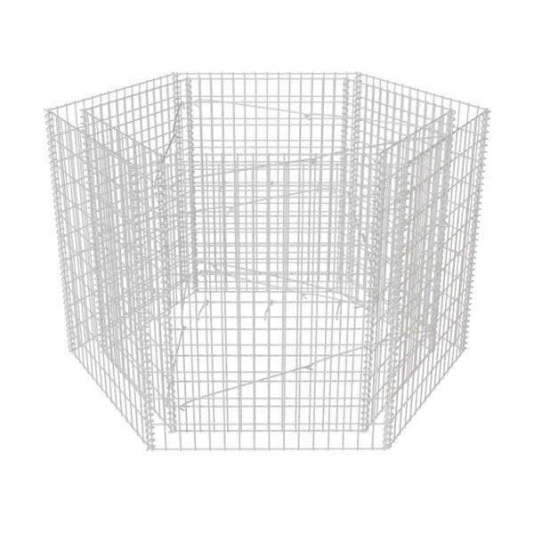 vidaXL Lit surélevé à gabion hexagonale 160x140x100 cm