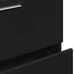 vidaXL Armoire d'évier noir 59x37x59 cm bois d'ingénierie