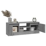 vidaXL Meuble TV avec porte Sonoma gris 102x30x36 cm