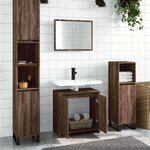 vidaXL Ensemble de meubles de salle de bain 2 Pièces Chêne marron