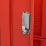 vidaXL Armoires à casiers 5 Pièces Gris clair et rouge 90x45x92 5cm Acier