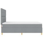 vidaXL Lit à sommier avec matelas gris clair 140x200 cm tissu