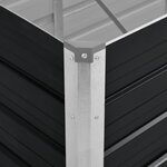 vidaXL Lit surélevé de jardin Anthracite 100x40x77 cm Acier galvanisé