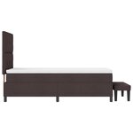 vidaXL Lit avec sommier et banc marron foncé 90x190 cm en tissu