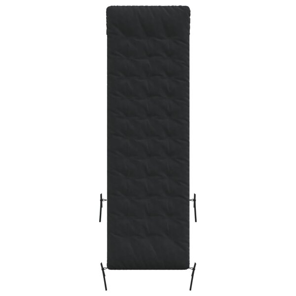 vidaXL Coussin de chaise longue noir 160x50x10 cm similicuir daim