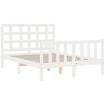 vidaXL Cadre de lit sans matelas blanc 140x200 cm bois de pin massif